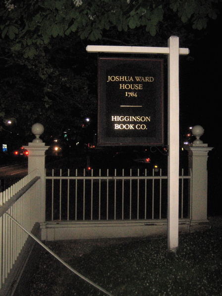 photo of sign at Joshua Ward house in Salem, MA